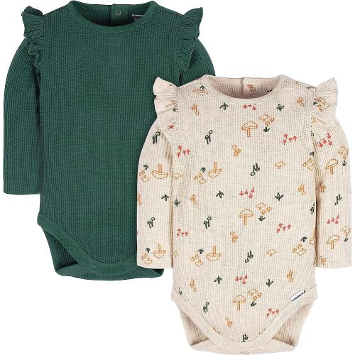 Gerber Baby-Girls 2-Pack Long Ruffle Sleeve Onesies