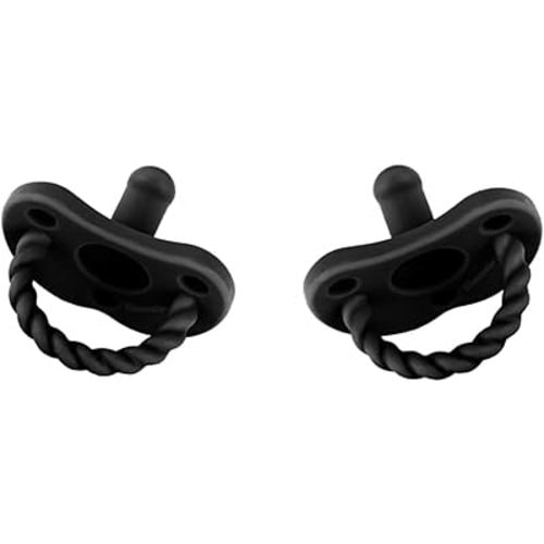 Sweetie Silicone Pacifiers for Newborn Pacifier Soother Baby Silicone Baby Pacifier Soft Silicone Certified BPA Free Set of 2 (Black)