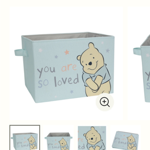 Disney Baby Winnie the Pooh Blue Foldable Storage Basket/Container – Lambs & Ivy