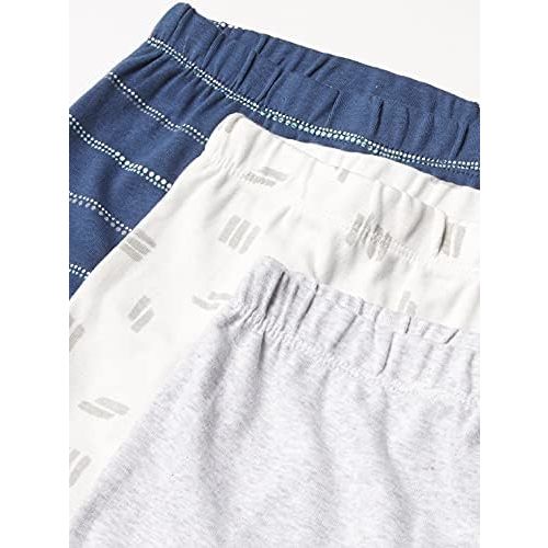 HonestBaby 3-Pack Footed Pants Roomy Fit Pull on Bottoms 100% Organic Cotton for Infant Baby Boys, Girls, Unisex