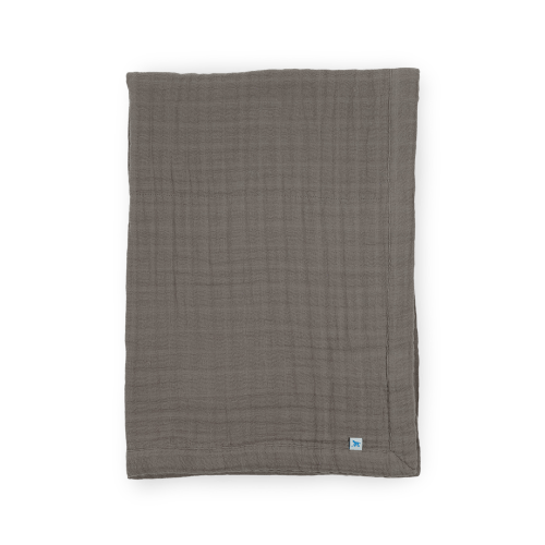 Cotton Muslin Baby Quilt - Mocha
