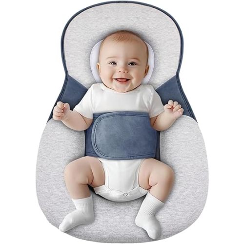 Bassinet Baby Lounger Pillow for Newborn, Infant Feeding Support Pillow for Reducing Spit-Up, Bottle Feeding