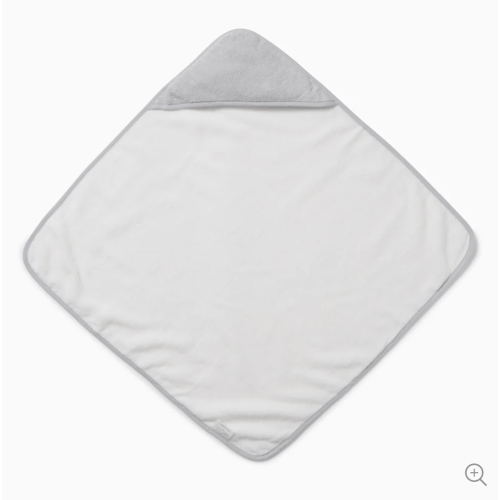 Baby Hooded Bath Towel White and Grey / One Size