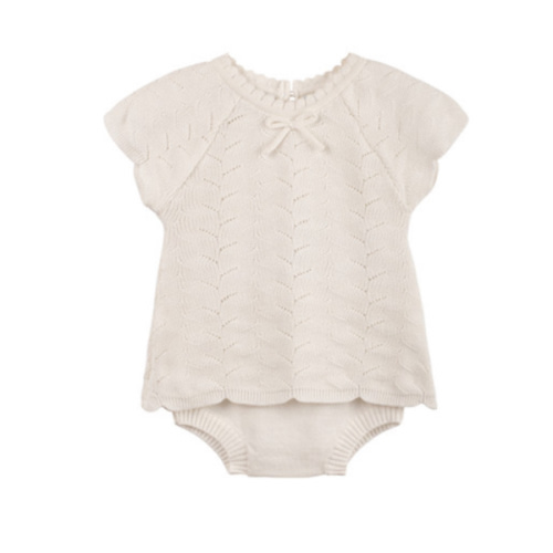 Girls Lacy Knit Set I Baby 2-Piece White Knit Set | Feltman Brothers