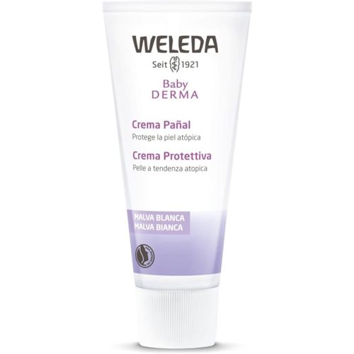 Weleda Baby White Mallow Diaper Care Cream, 1.7 Fluid Ounce, Fragrance Free Plant Rich Protection with White Mallow, Pansy, Sesame and Coconut Oils