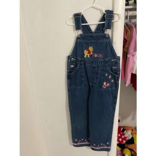 Vintage Winnie The Pooh 100 Acre Overalls Size 5 Featuring Pooh