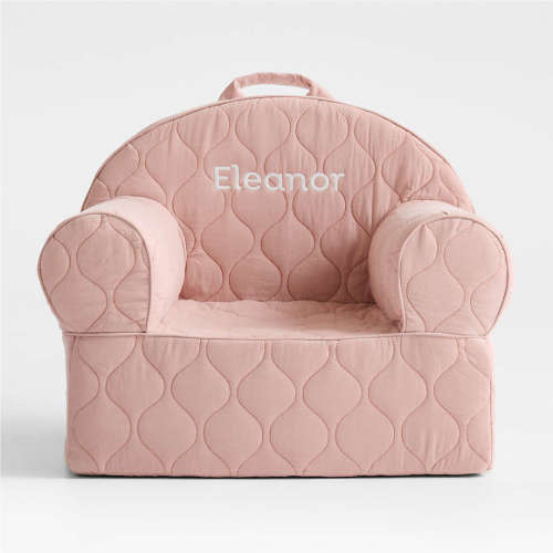 Large Rosy Lilac Organic Cotton Quilted Corduroy Kids Lounge Nod Chair