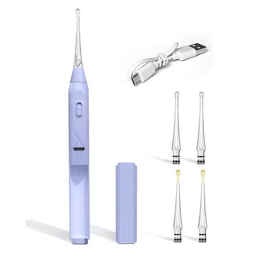Ear Wax Removal Tool with Light Kids Ear Wax Remover Ear Cleaning Tool Ear Cleaner with Built-in Storage Space UANRNA Upgraded Ear Wax Removal with Light for Kids & Adults (Purple)