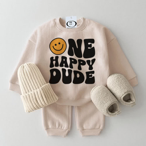 ONE HAPPY DUDE Baby Sweatshirt 2-piece Set