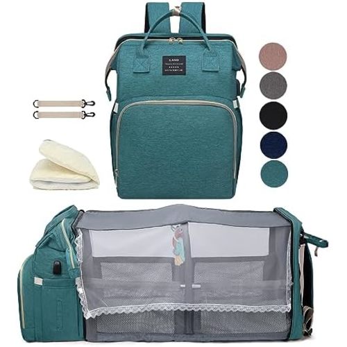 Green Diaper Bag Backpack for Mom: Baby Bags for Boys Girls Toddler Women Men Large Back Pack Diapers Bag Big Travel Pañaleras Modernas Para Bebe Niña Unisex Newborn Essential Baby Registry