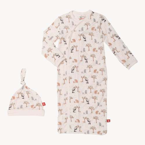 family tree modal magnetic cozy sleeper gown + hat set – Magnetic Me