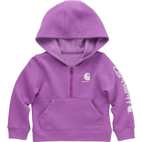 Carhartt Girls' Long-Sleeve Half-Zip Hooded Sweatshirt