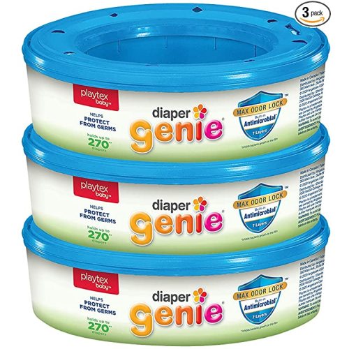 Playtex Baby Diaper Genie Refill Bags, Fresh, 270 Count, Pack of 3 - 270 Count (Pack of 3)