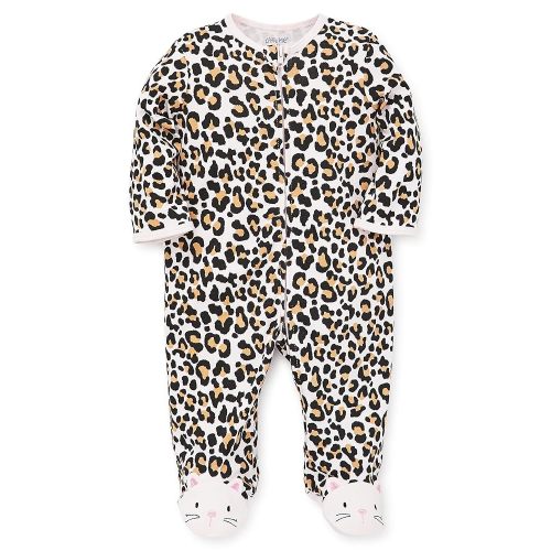 Little Me Clothes for Baby Girls' 100% Cotton Scratch-Free Tag Footie Sleeper, Preemie to 9 Months