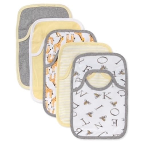 Set of 5 Giraffe Bibs