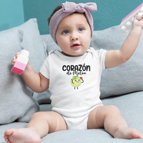 Corazon de Melon, Cute Spanish Bodysuit, Spanish Baby Clothes, Spanish Baby Onesie, Mexican Baby, Bilingual Baby Bodysuit