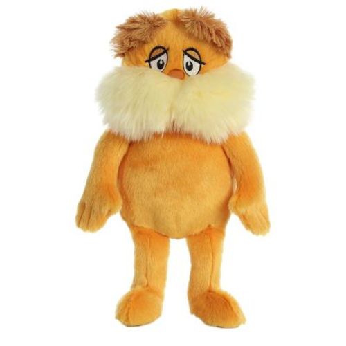 Aurora Medium The Lorax Dr. Seuss Whimsical Stuffed Animal Orange 12"