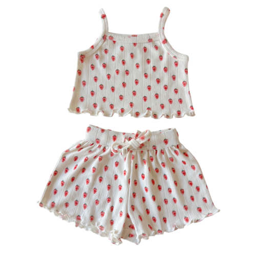 White Strawberry / Organic Pointelle Summer Set
