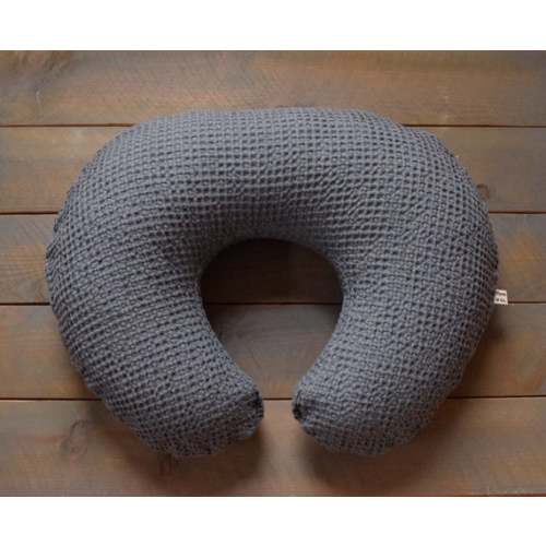 Nursing Pillow Cover : Gray Waffle Linen Charcoal Gray Waffle - Etsy