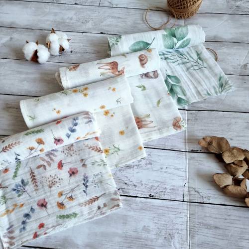 Newborn burp cloth, Muslin squares set, Hospital bag muslins, Baby shower gift, New baby muslin