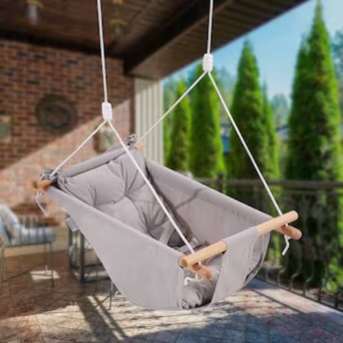 SVOPES Canvas Hammock Gray Plastic Toddler Swing in the Swings department at Lowes.com