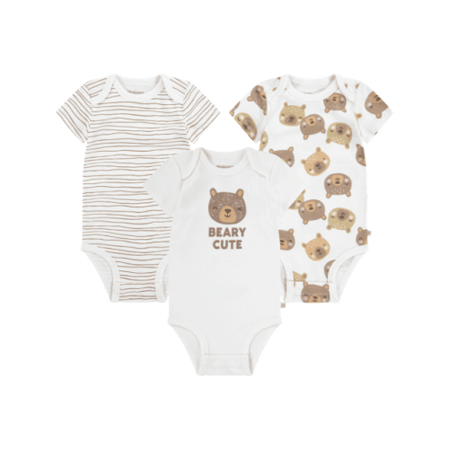 Baby Huggies™ Bear Bodysuit 3-Pack - Brown