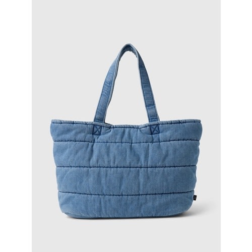 Denim Puffer Tote