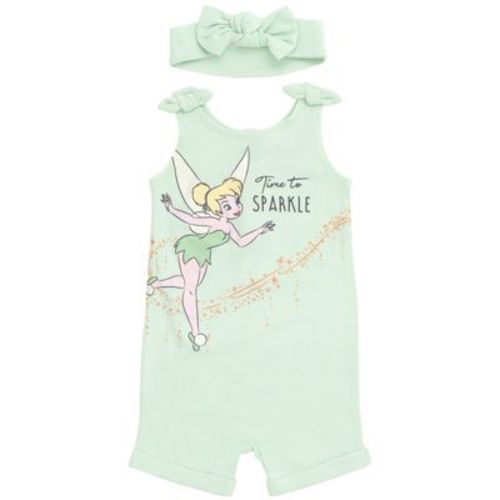 Disney Lilo & Stitch Newborn Baby Girls French Terry Romper and Headband Purple 0-3 Months