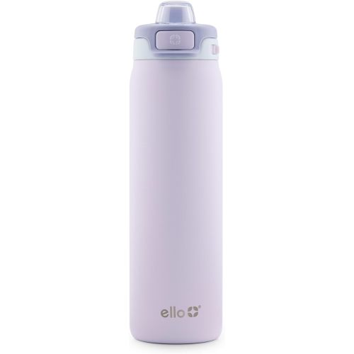 Ello Pop & Fill Stainless Steel Water Bottle with Quick Fill Technology, Double Walled Vacuum Insulated Metal, Leak Proof Locking Lid, Sip & Chug, BPA Free, Holiday Gift for Him Her, 22oz, 32oz, 40oz