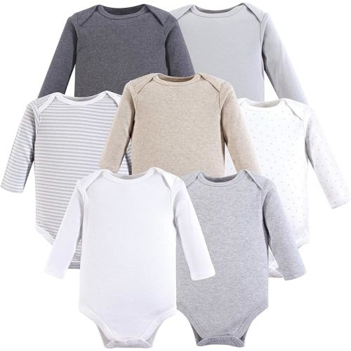Hudson Baby unisex-baby Cotton Long-sleeve Bodysuits - 3-6 Months