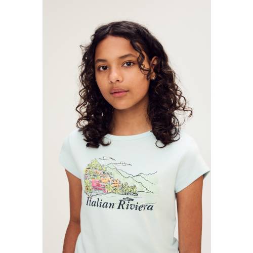 COTTON T-SHIRT WITH PRINTED MOTIF
