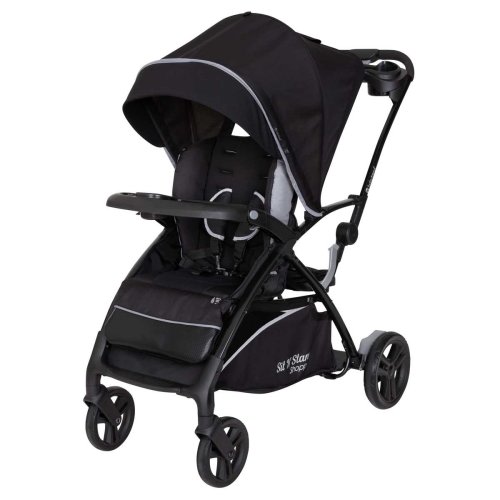 Free Shipping! Baby Trend Sit N' Stand 5-in-1 Shopper Stroller Kona Black with 5 modes, UPF 50+ canopy, large storage basket