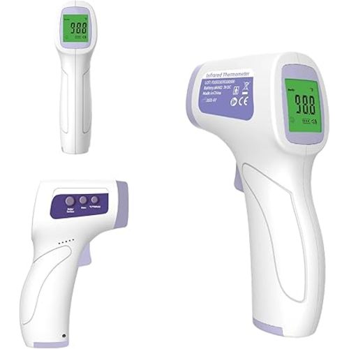 FHKHC Contactless Thermometer - Non-Contact Thermometer for Baby Essentials,Fahrenheit to Celsius Conversion, Fever Alert, Baby Stuff Must-Have