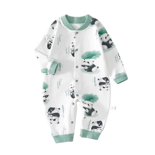 Cherie Kids 100% Organic Cotton Soft Baby Romper Jumpsuits for Boys and Girls Unisex, Long Sleeve, 0-24 Months