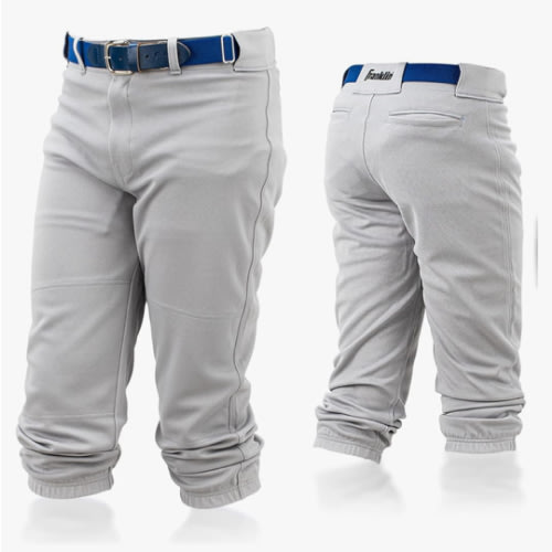 Franklin Sports Youth Baseball + Softball Pants - Knee High + Relaxed Fit Kids Baseball Pants - White, Black + Grey Pants