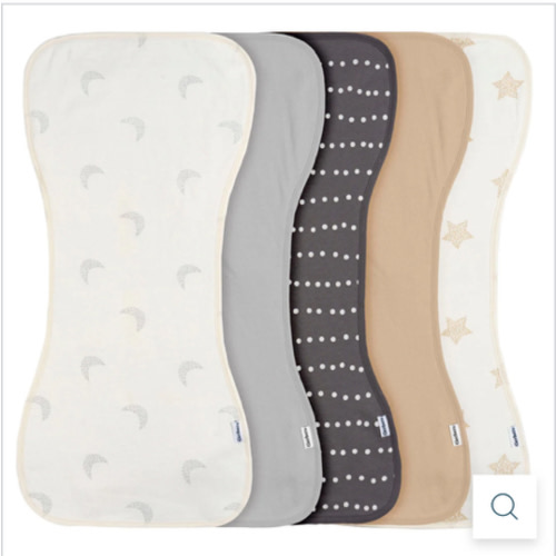 5-Pack Baby Neutral Stars & Moons Jersey Burp Cloths – Gerber Childrenswear