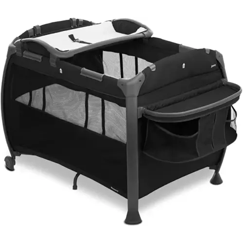 Joovy Room-Playard, Nursery Center, Bassinet, Changing-Table, Black