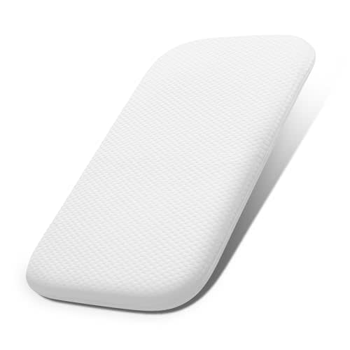 Lisara Baby Bassinet Mattress, 32 x 18 Dual Sided Gel Memory Foam Mattress with Waterproof, Removable and Breathable Ice Silk Cover, Fit for RONBEI Bassinet, Ingenuity Foldaway and Cuddor Bassinet