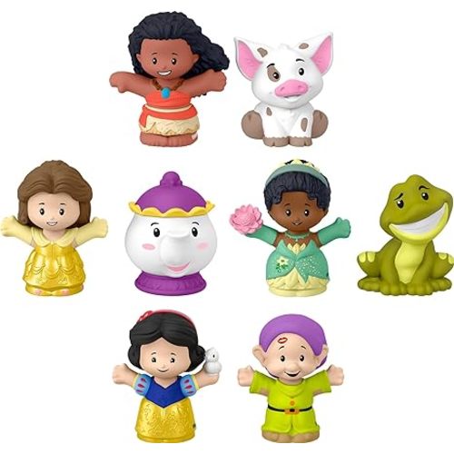 Fisher-Price Little People Toddler Toys Disney Princess Story Duos 8-Piece Figure Set for Pretend Play Kids Ages 18+ Months ​ (Amazon Exclusive) - Princess & Friends 8-Pack