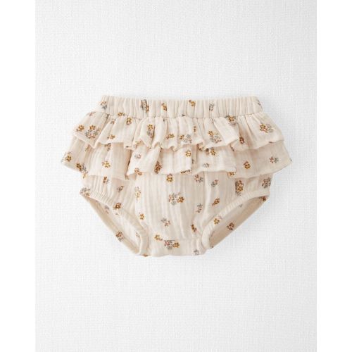 Baby Floral Print Organic Cotton Gauze Diaper Cover - Multi
