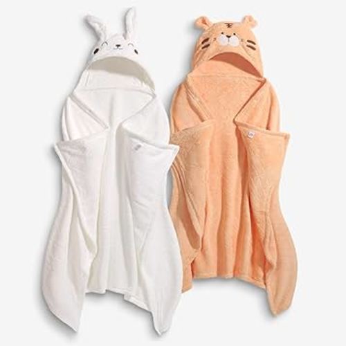 Toddler Bath Towel Baby Bath Towels Hooded Kids Towel for Boy Girl 0-5 Year, 2-Pack Thick Absorbent Toddler Towels Hooded Baby, Large 50''x32'' Soft Hooded Baby Bath & Hooded Towels