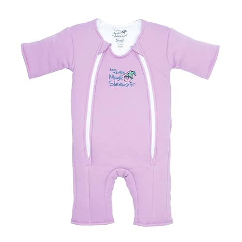 Magic Sleepsuit Baby Merlin's 100% Cotton Baby Transition Swaddle - Baby Sleep Suit - Lavender colour -for 3-6 Months baby