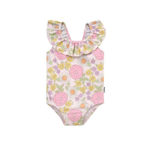 Gerber Baby Girls' One-piece Swimsuit - Retro Floral - 0-3 Months