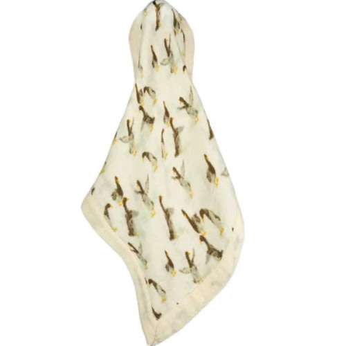 Duck Mini Lovey Two-Layer Muslin Security Blanket | MILKBARN Kids | Organic and Bamboo Baby Clothes and Gifts