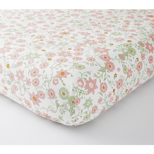 Julia Berolzheimer Floral Organic Crib Fitted Sheet