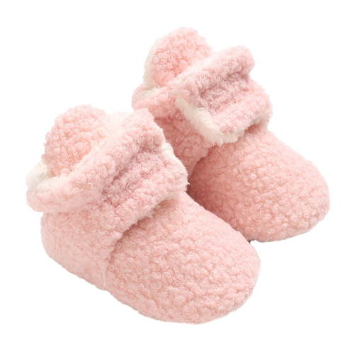 MEZZALL Baby Boys Girls Boots Shoes Winter Snow Bowknot Soft Sole Warm Prewalker Booties Soft Footwear, Pink, 0-6 Months