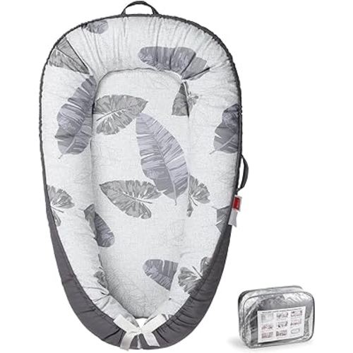 Baby Lounger - Breathable & Soft Baby Nest, Portable and Lightweight Tummy Time Lounger for Home and Travel, Ideal Newborn Babies Essentials Baby Shower Gifts