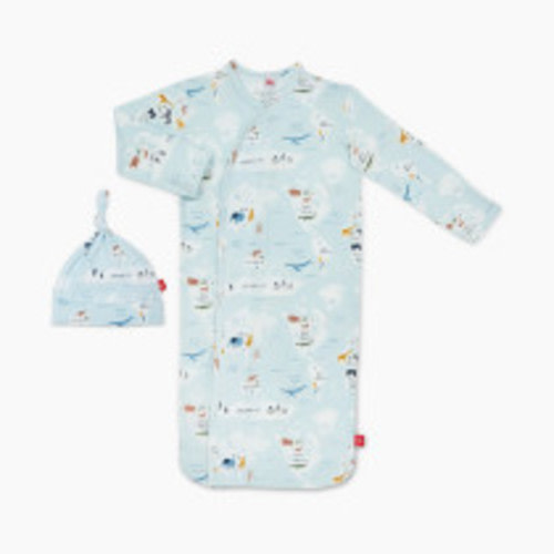 Magnetic Me Modal Gown With Hat Set - Sea The World, Newborn-3 Months