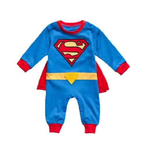 PERSONALIZED Baby SUPERMAN ROMPER   with Removable Cape /Superhero (Ships from United States)