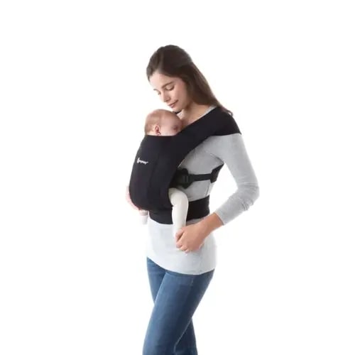 Ergobaby Embrace Newborn Baby Carrier Pure Black | Baby Bunting AU